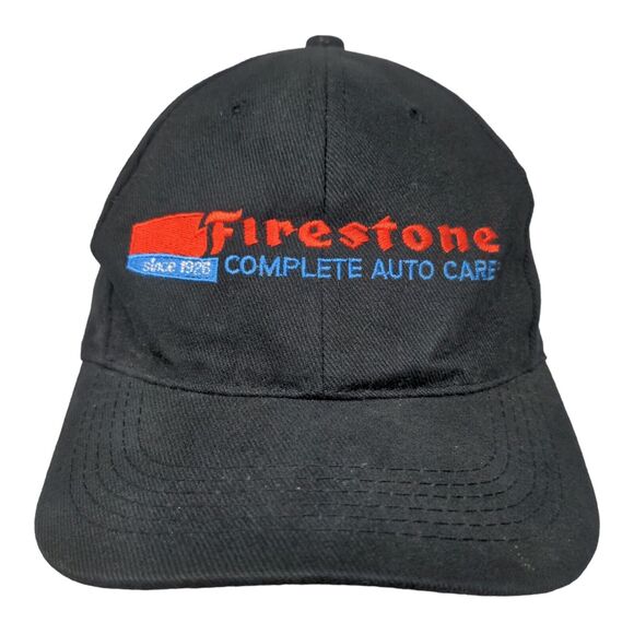 Firestone Complete Auto Care Strapback Hat Black OSFA Adjustable Embroidered - Picture 1 of 7